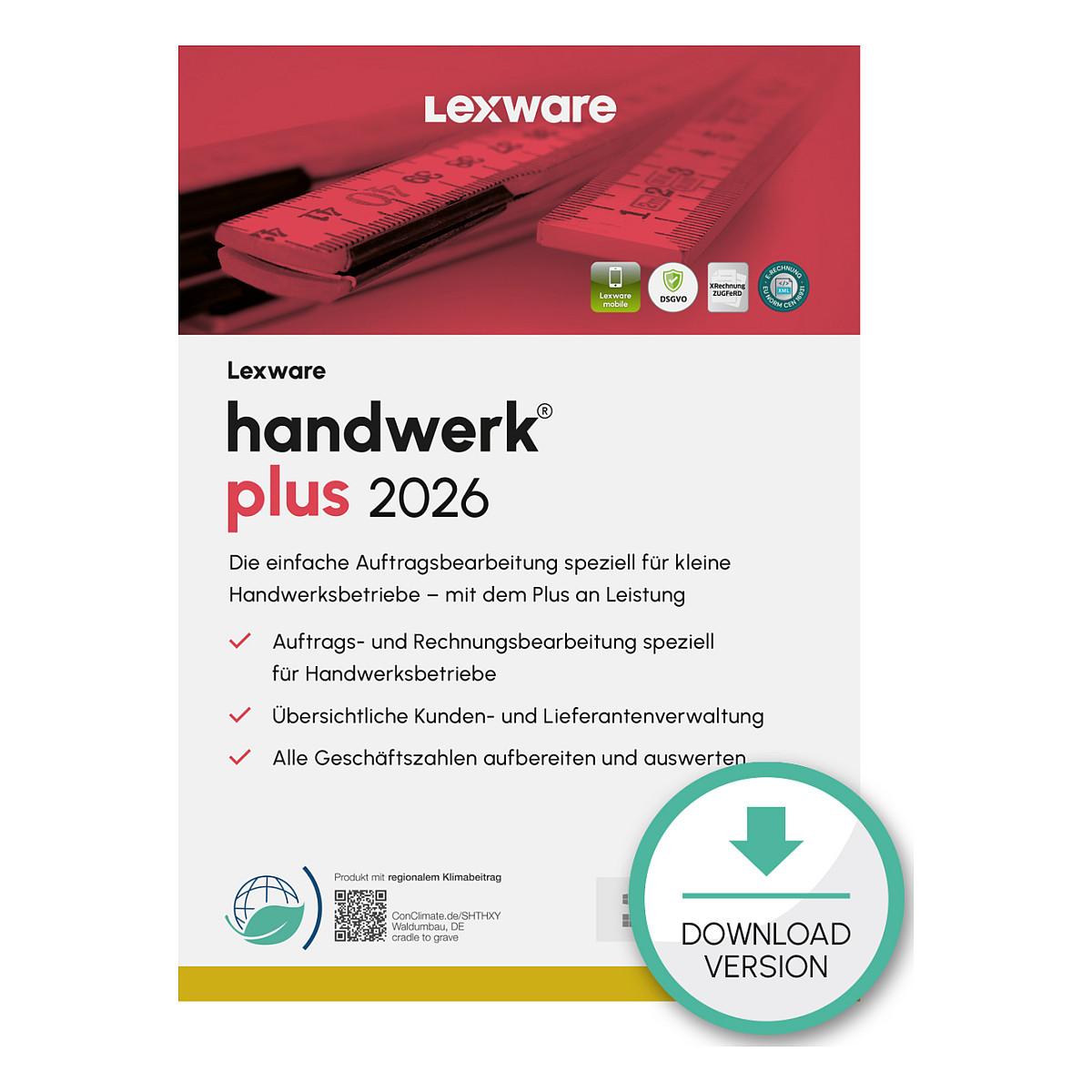 Lexware handwerk Plus 2026 - 1 Device, ABO - ESD -Download