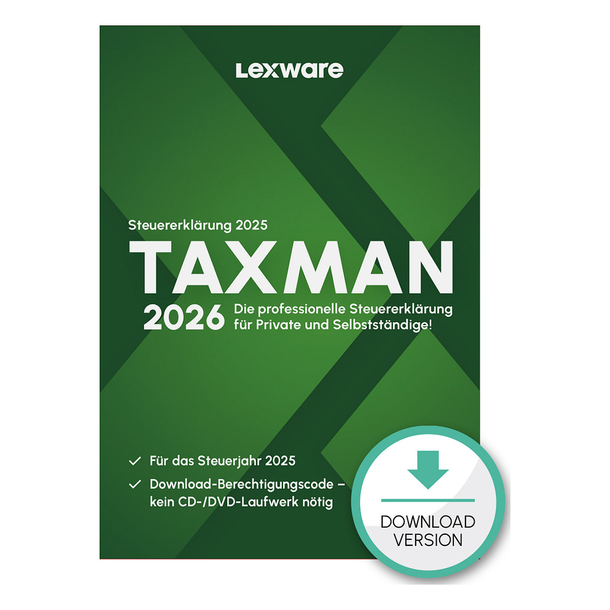 Lexware Taxman 2026 - 1 Device, bis zu 5 Steuererklärungen - ESD-Download