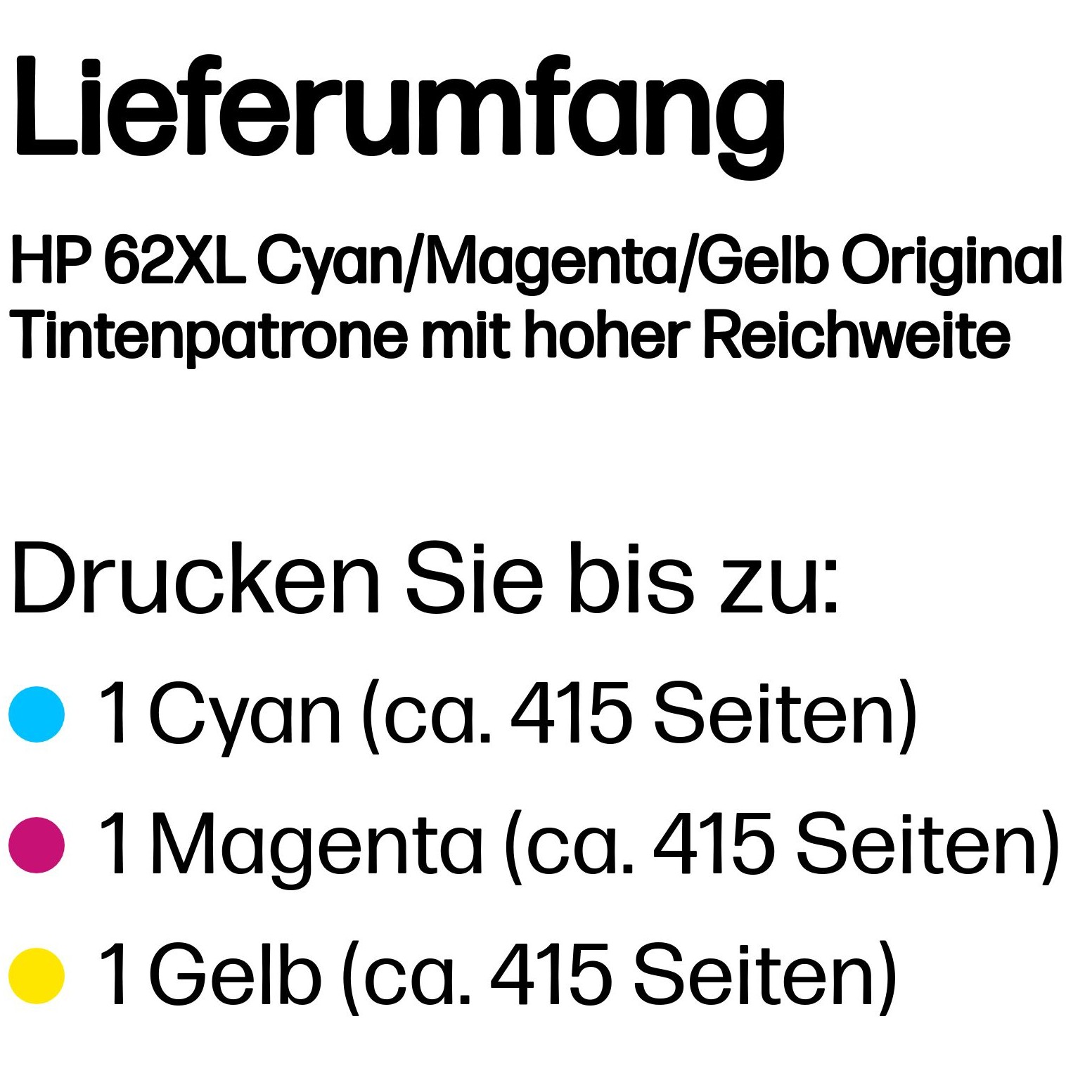 HP 62XL High Yield Tri-color Original ink cartridge, HP C2P07AE (BILD3)