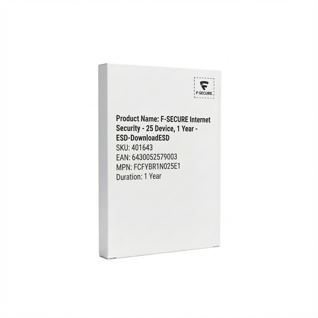 6430052579003 - F-SECURE Internet Security - 25 Device 1 Year - ESD-DownloadESD