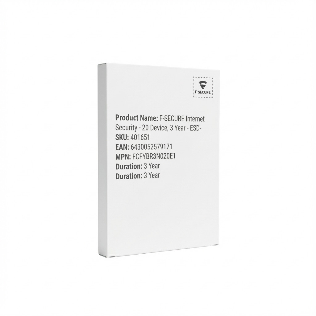 F-SECURE Internet Security - 20 Device. 3 Year - ESD-DownloadESD