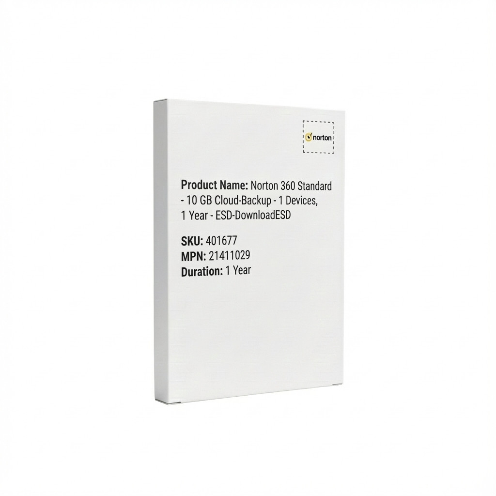 Norton 360 Standard - 10 GB Cloud-Backup - 1 Devices. 1 Year - ESD-DownloadESD