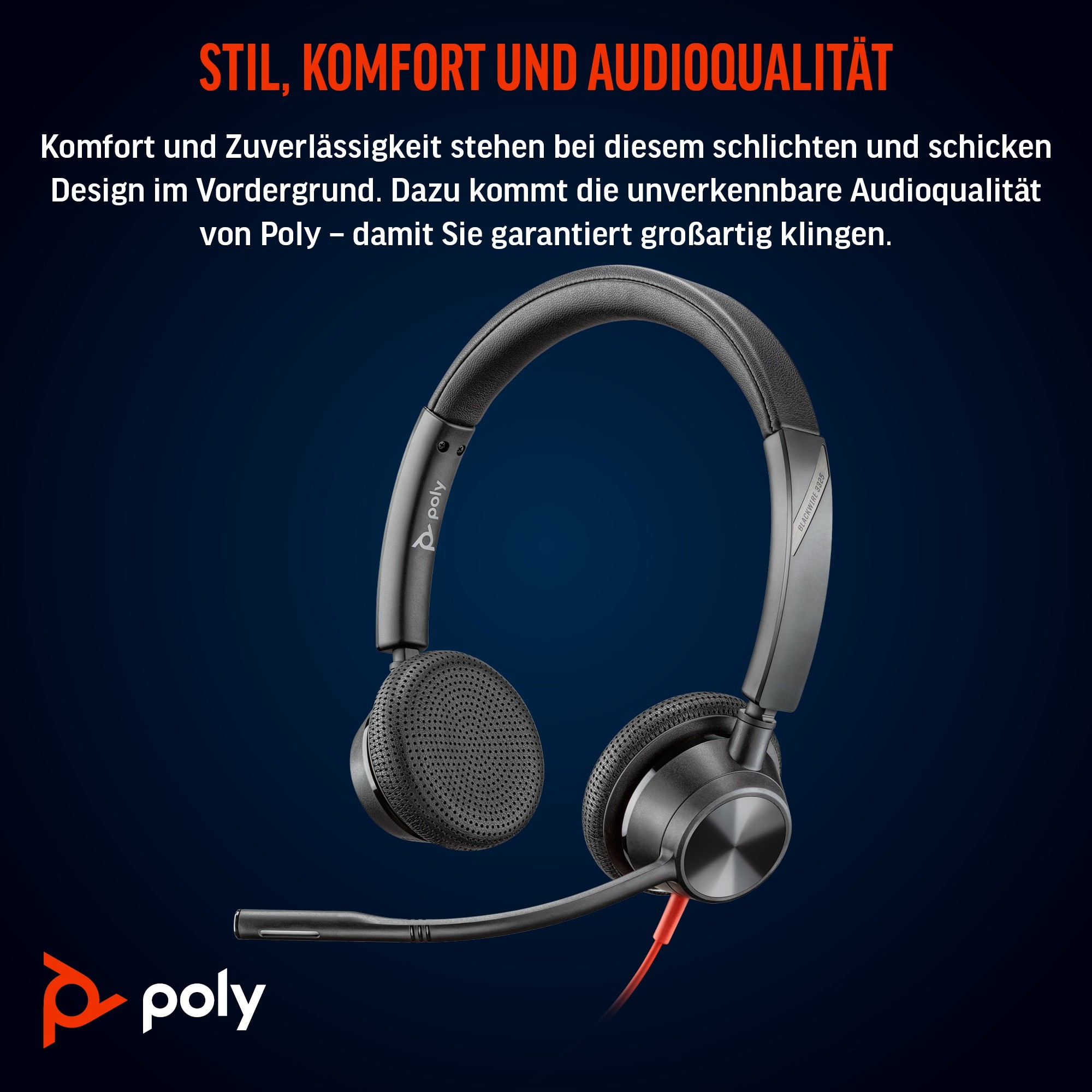 HP 8X222AA, Headsets Business, POLY Blackwire 3325 Teams 8X222AA (BILD3)