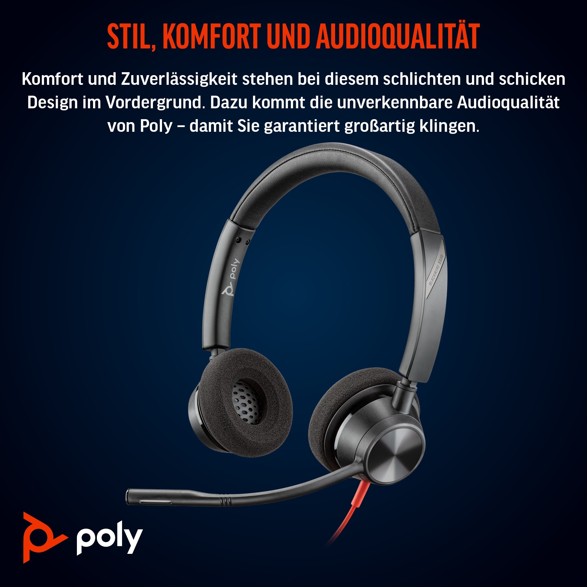 POLY Blackwire 3320 Stereo USB-C Headset +USB-C/A HP 8X219AA (BILD1)