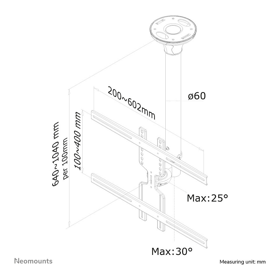 Neomounts FPMA-C400SILVER TV mount/stand
