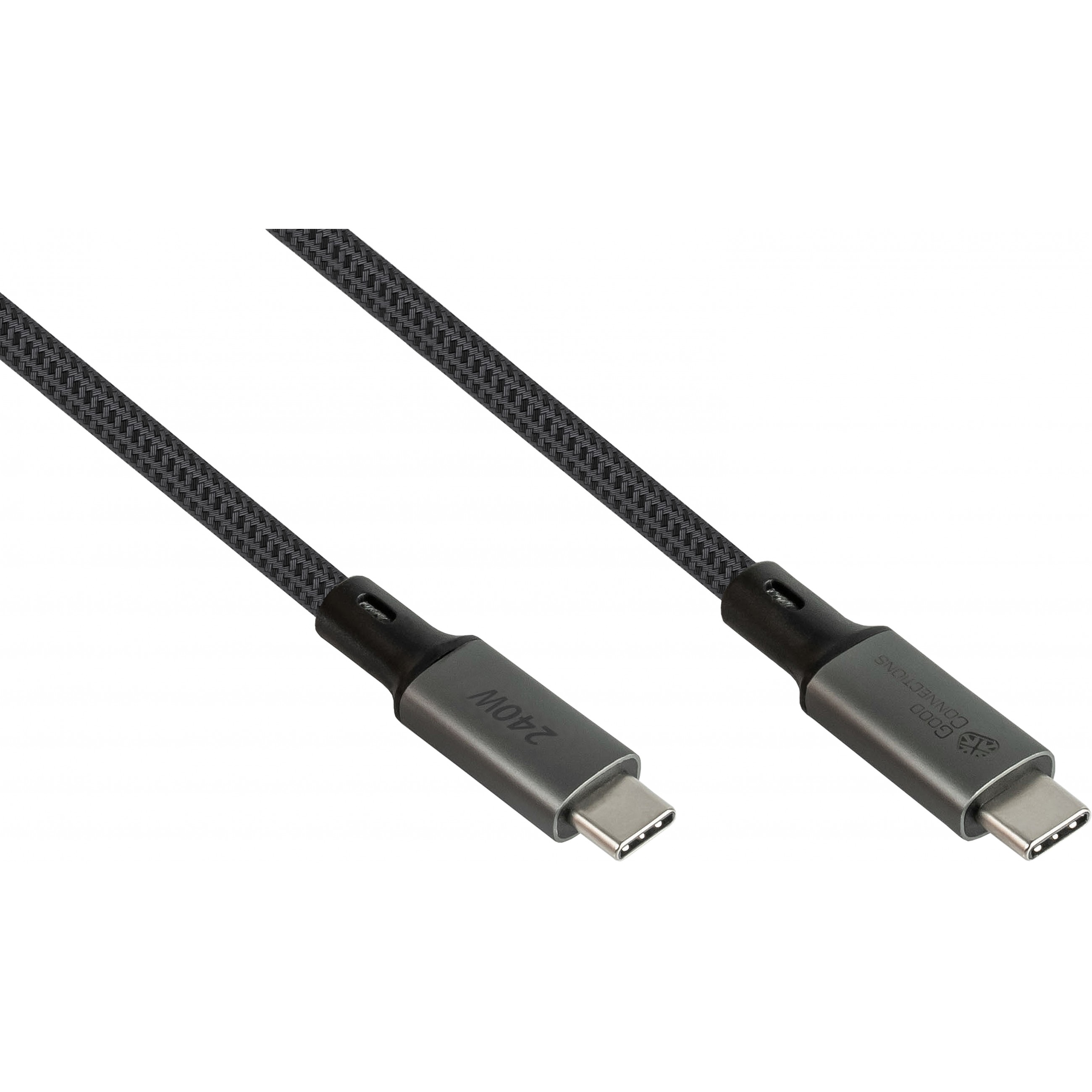 GoodConnections USB-C 4.0 (ST-ST) 0.5m Anschlusskabel Textilmantel 8K - 2404-TK005A