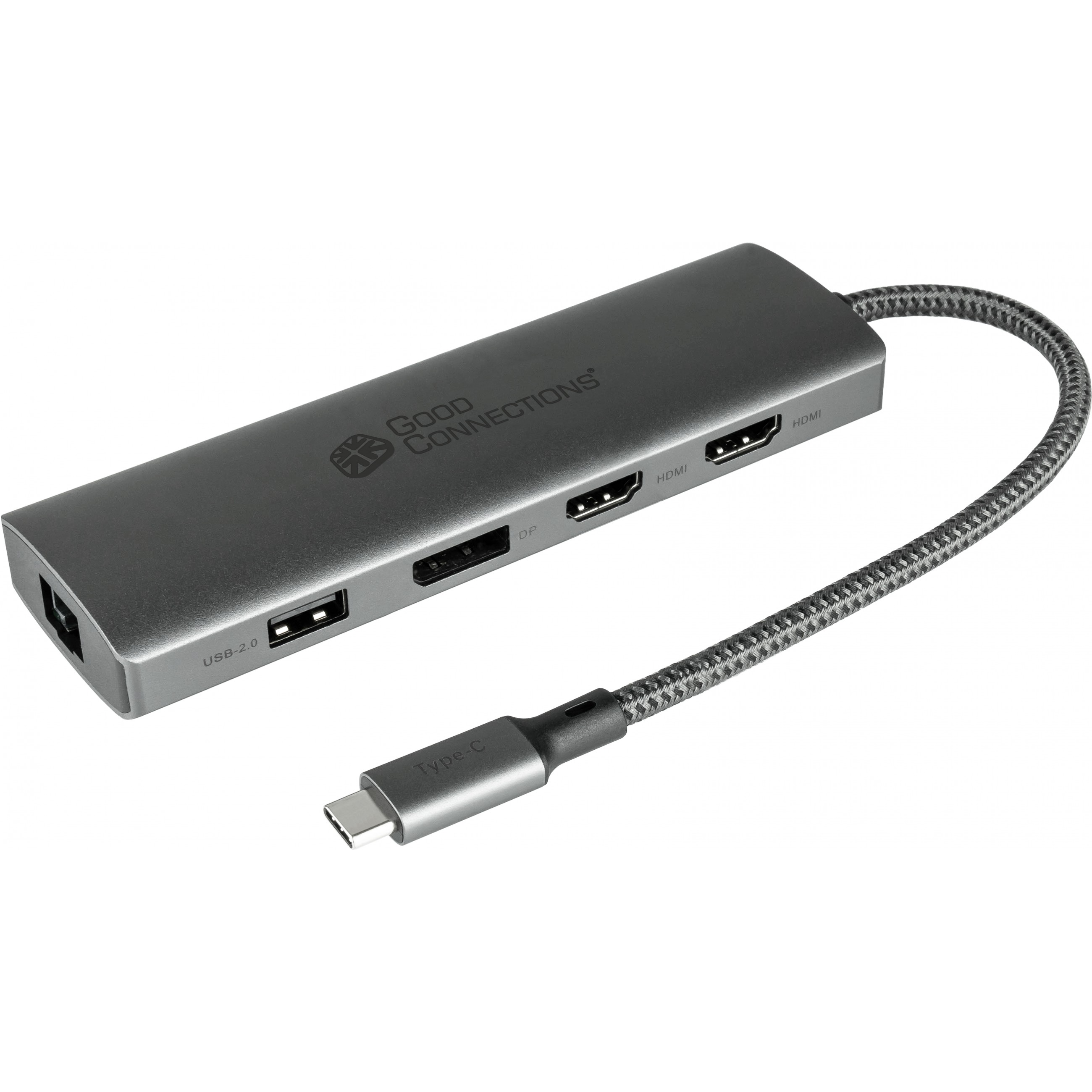 GoodConnections HUB-C001A USB-C HUB 10-Port 2xHDMI| 1xDP| 1xUSB-C| - HUB-C001A