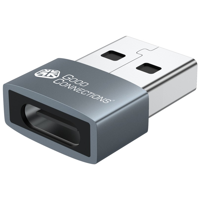 GoodConnections USB-A 2.0 > USB-C (ST-BU) Adapter Grau