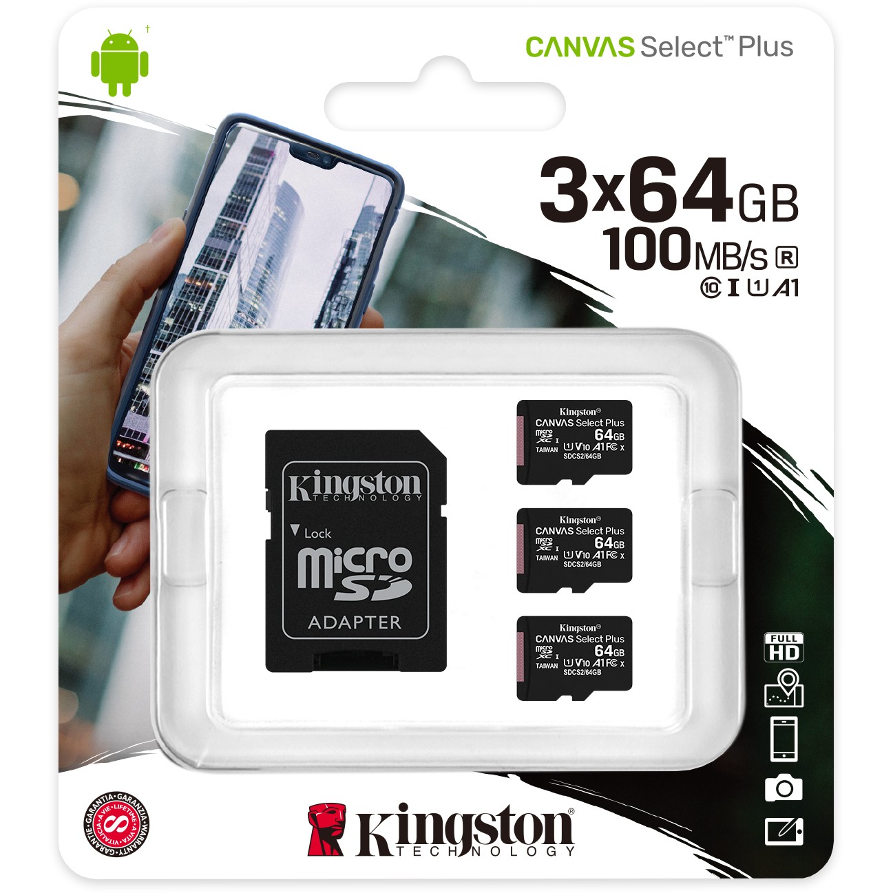 Kingston SDCS2/64GB-3P1A, SD-Karten, Kingston Technology  (BILD6)