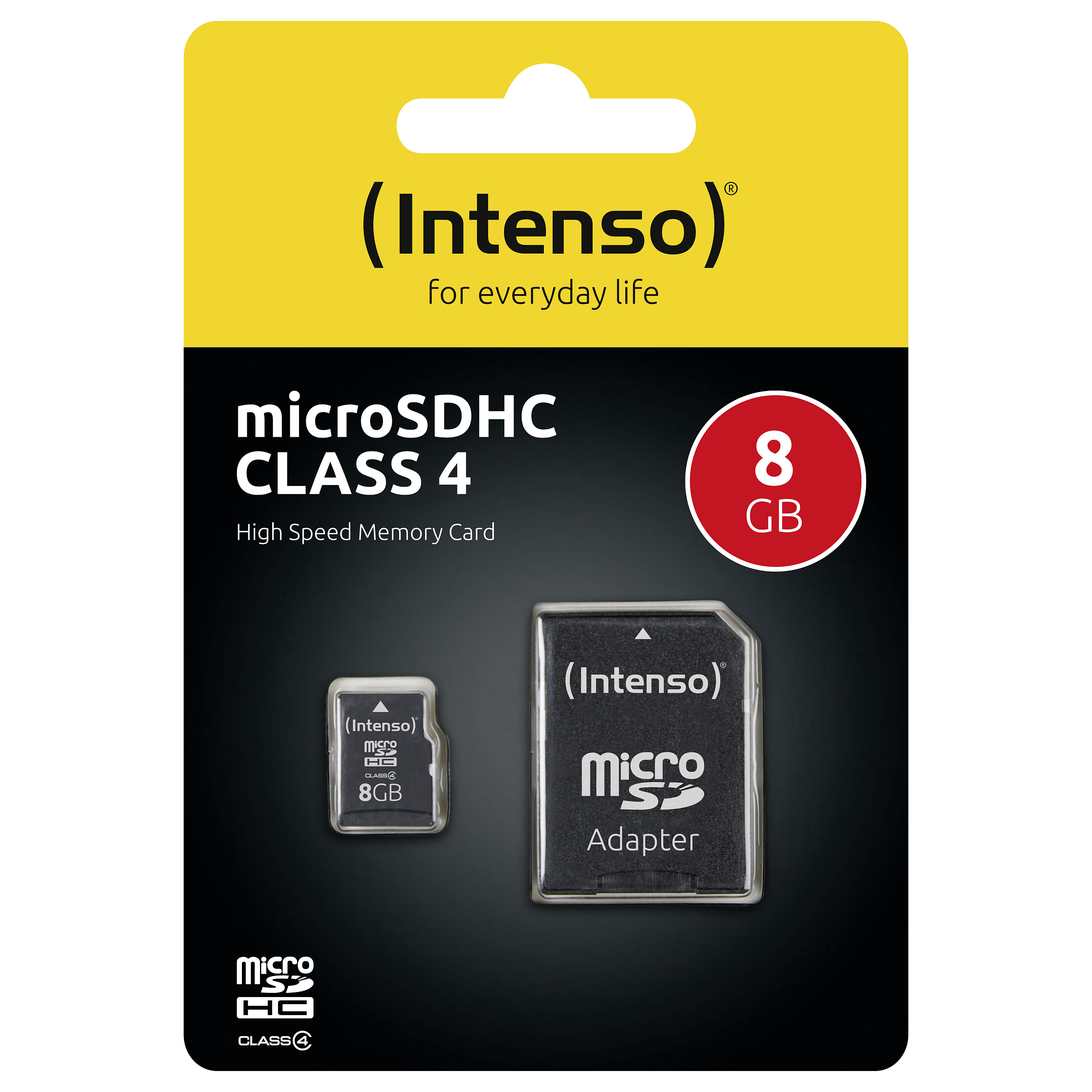 CARD 8GB Intenso MicroSDHC 21MB/s +Adapter
