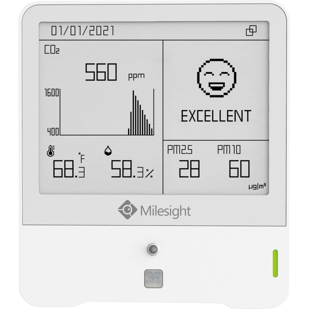 IoT Milesight Indoor Ambience Monitoring Sensor LoRaWAN Temp. Humidity - AM319-868M-O3