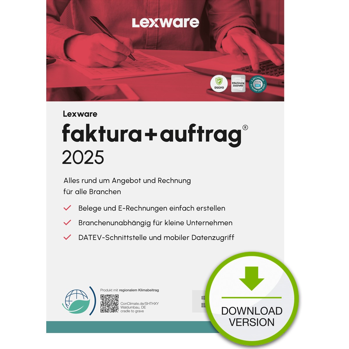 Lexware Faktura+Auftrag 2025 - 1 Device. 1 Year - ESD-DownloadESD - 08871-2046