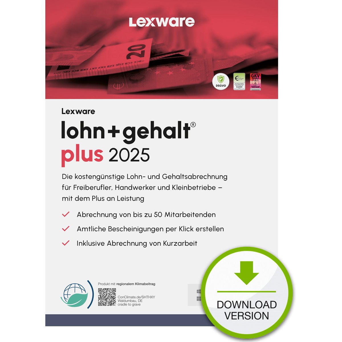 Lexware Lohn+Gehalt Plus 2025 - 1 Device. 1 Year - ESD-DownloadESD - 08857-2046