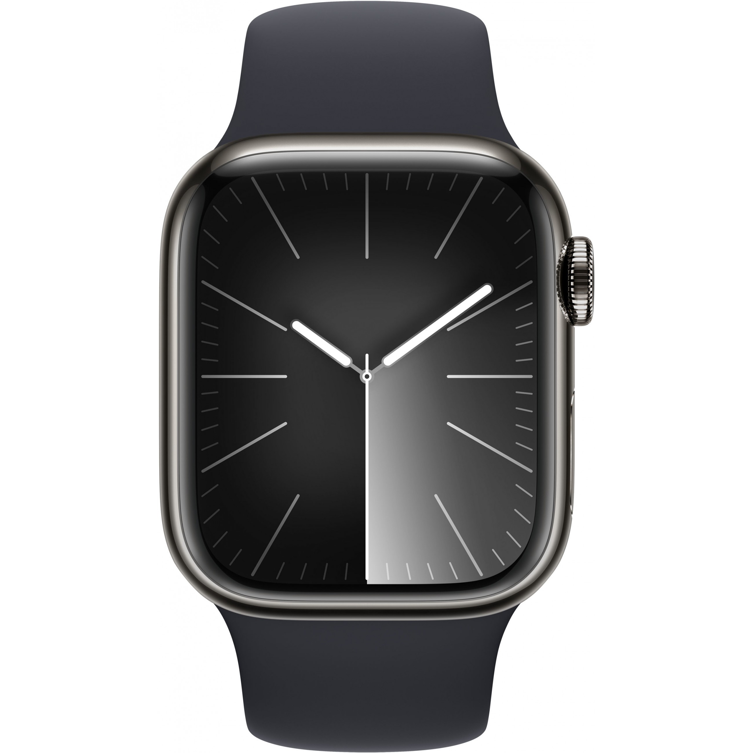 APPLE Watch Series 9 GPS + Cellular 41mm Graphite Stainless Steel Case with Midnight Sport Band - S/