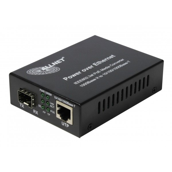 ALLNET ALL-MC202P-SFP1-POE network media converter - ALL-MC202P-SFP1-PoE