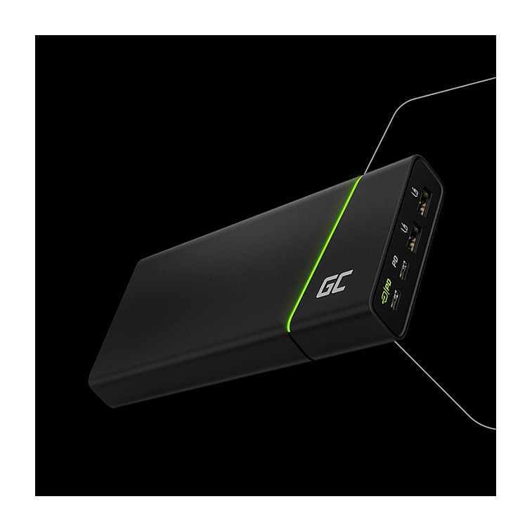 Powerbank Green Cell PowerPlay Ultra 2xUSB 2xUSB-C Power Delivery 26800mAh 128W Black