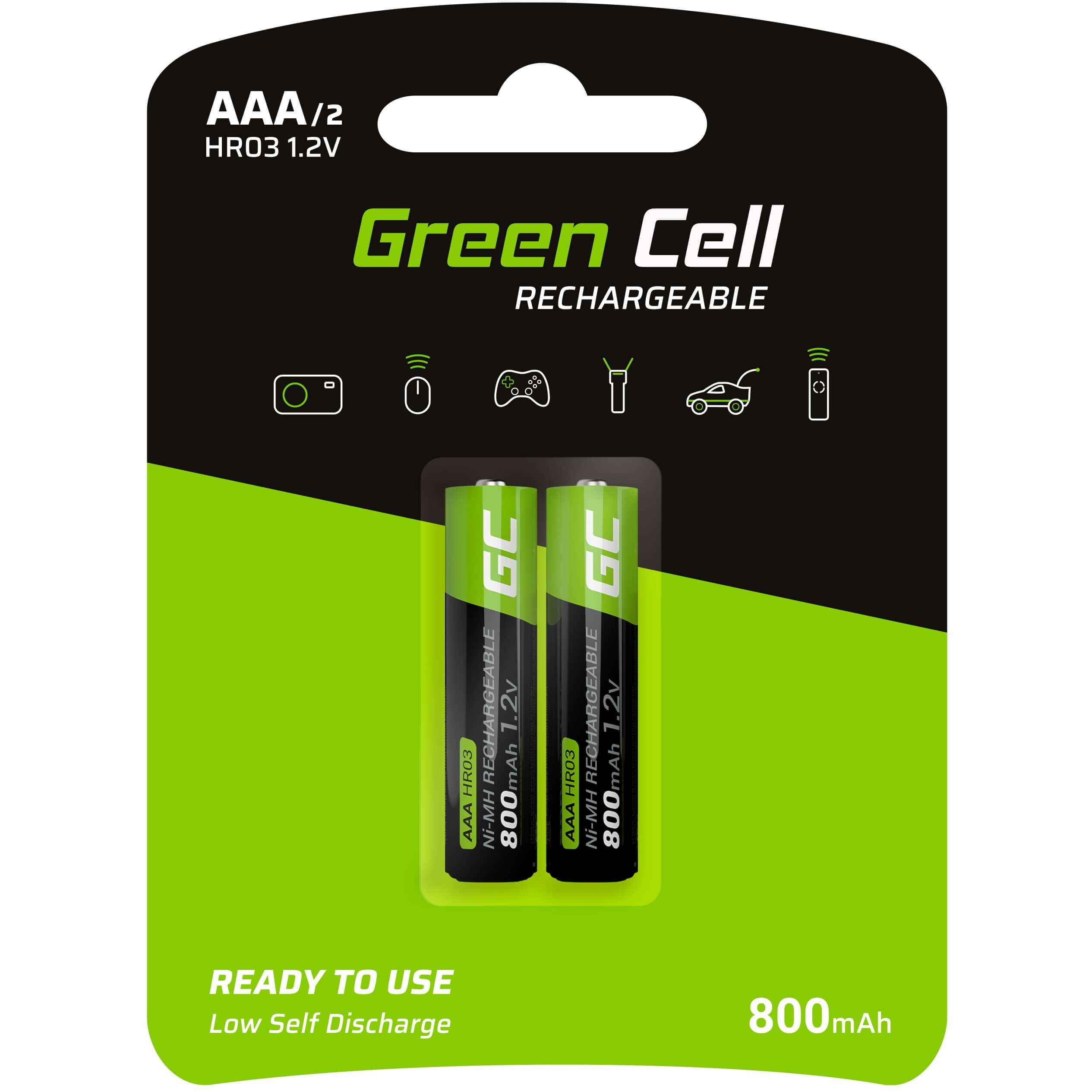 Green Cell GR08 Haushaltsbatterie Wiederaufladbarer Akku AAA (NiMH) - GR08
