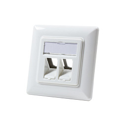 Keystone Dose Unterputz 2 modules. pure white LogiLink Netzwerk- und Serverschränke