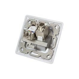 Keystone Dose Unterputz 2 modules. pure white LogiLink