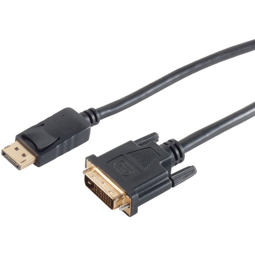 DisplayPort 1.2 > DVI-D (ST-ST) 2m Adapterkabel Schwarz - 77492-1