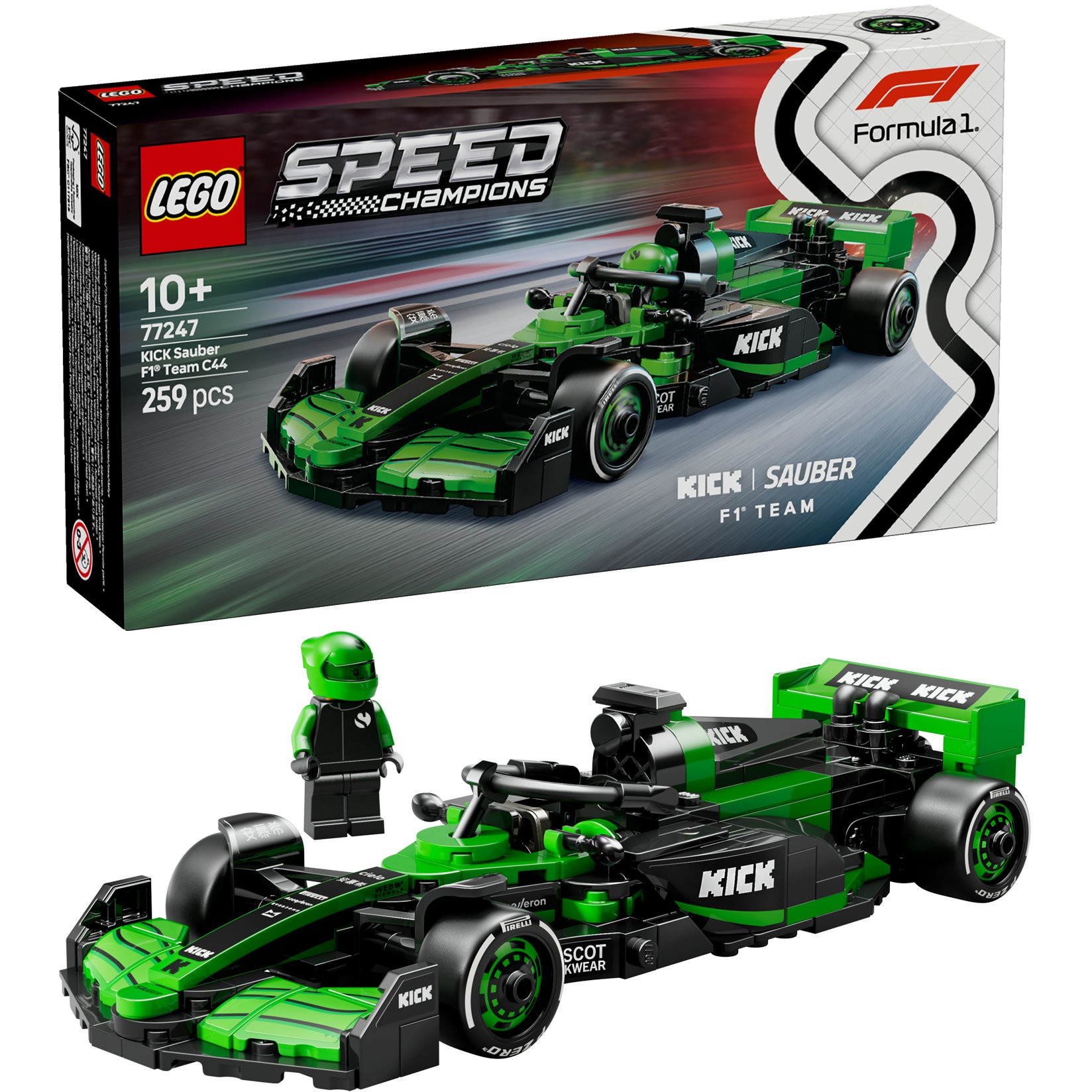 LEGO Speed Champions KICK Sauber F1 Team C44 Rennauto 77247 (BILD3)