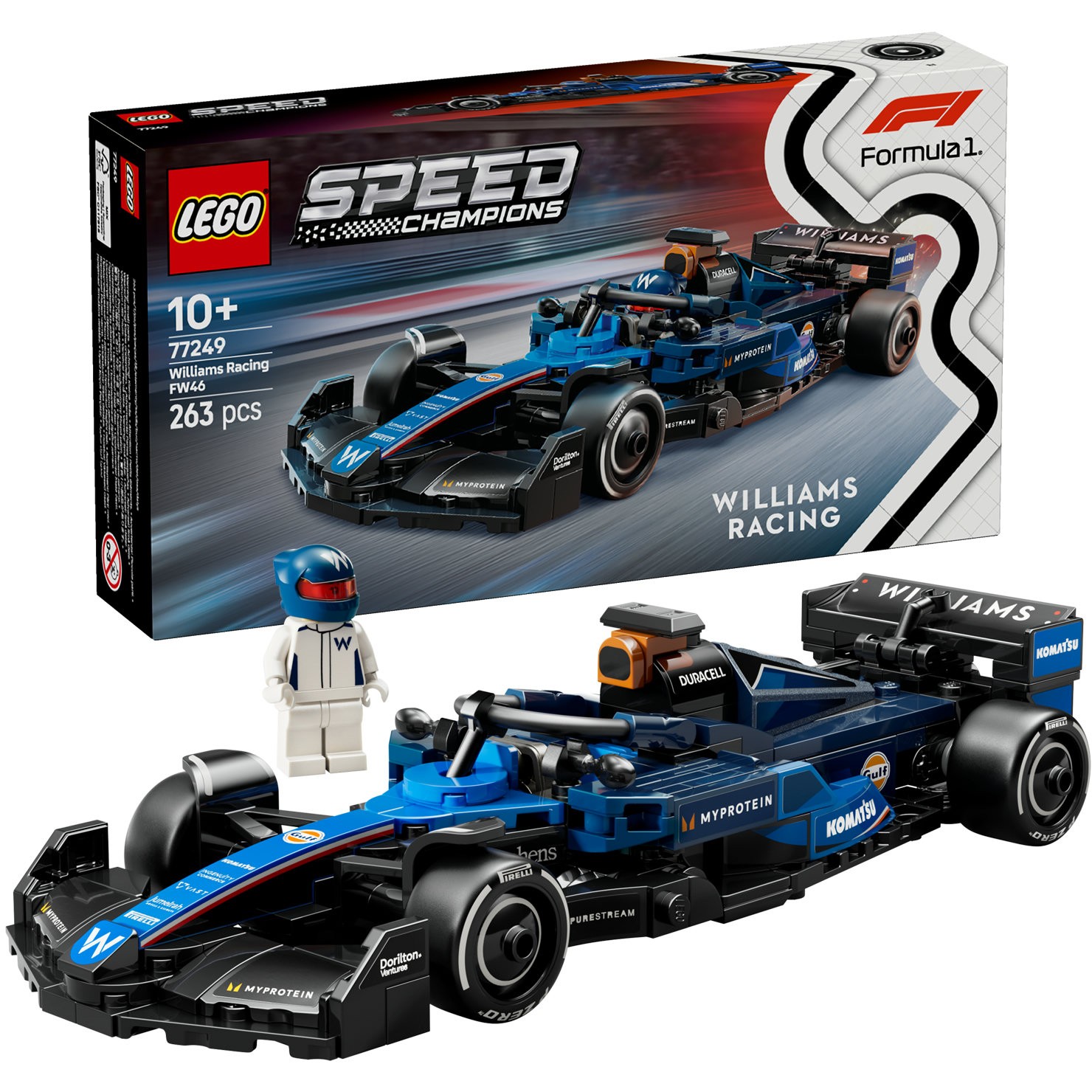 LEGO Speed Champions Williams Racing FW46 F1 Rennauto 77249 (BILD3)