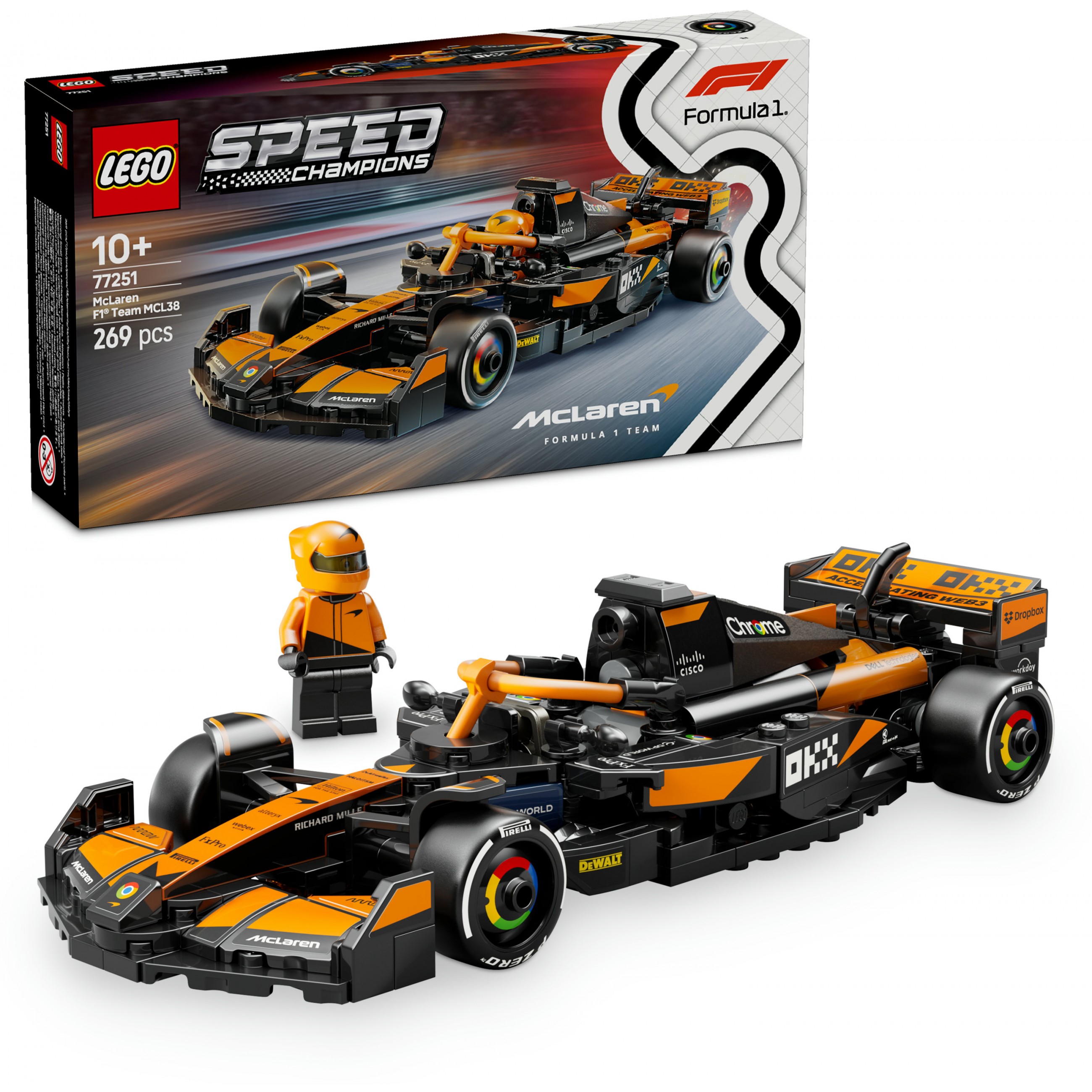 LEGO Speed Champions McLaren F1 Team MCL38 Rennauto LEGO 77251 (BILD3)