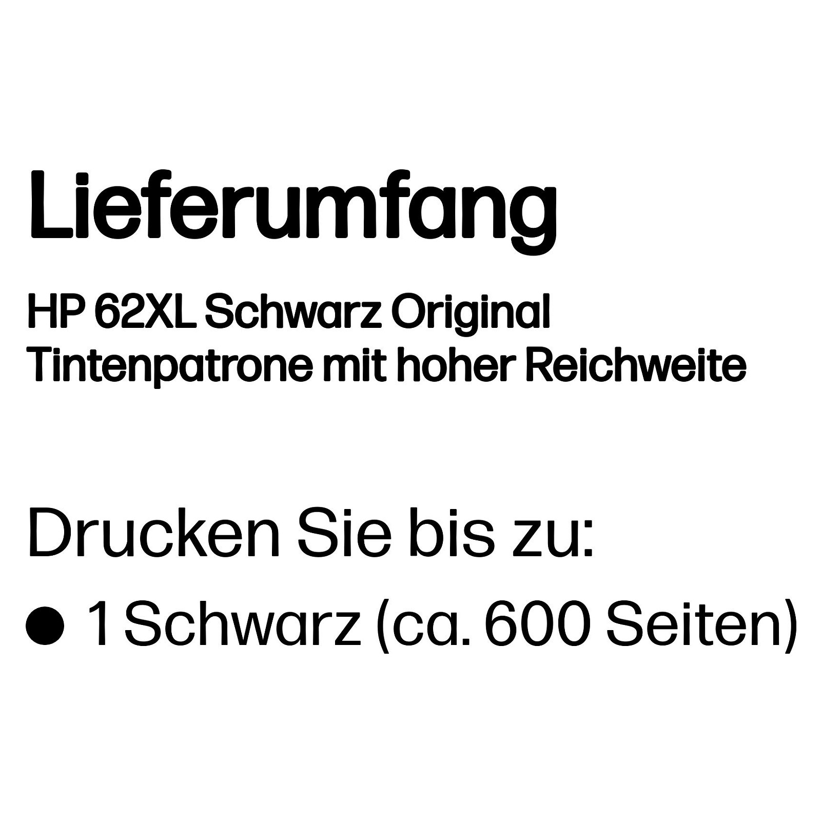 HP Tinte 62XL C2P05AE Schwarz