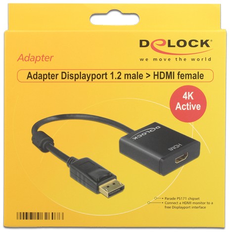 DeLOCK 62607 Videokabel-Adapter 02 m DisplayPort HDMI Typ A (Standard) Schwarz