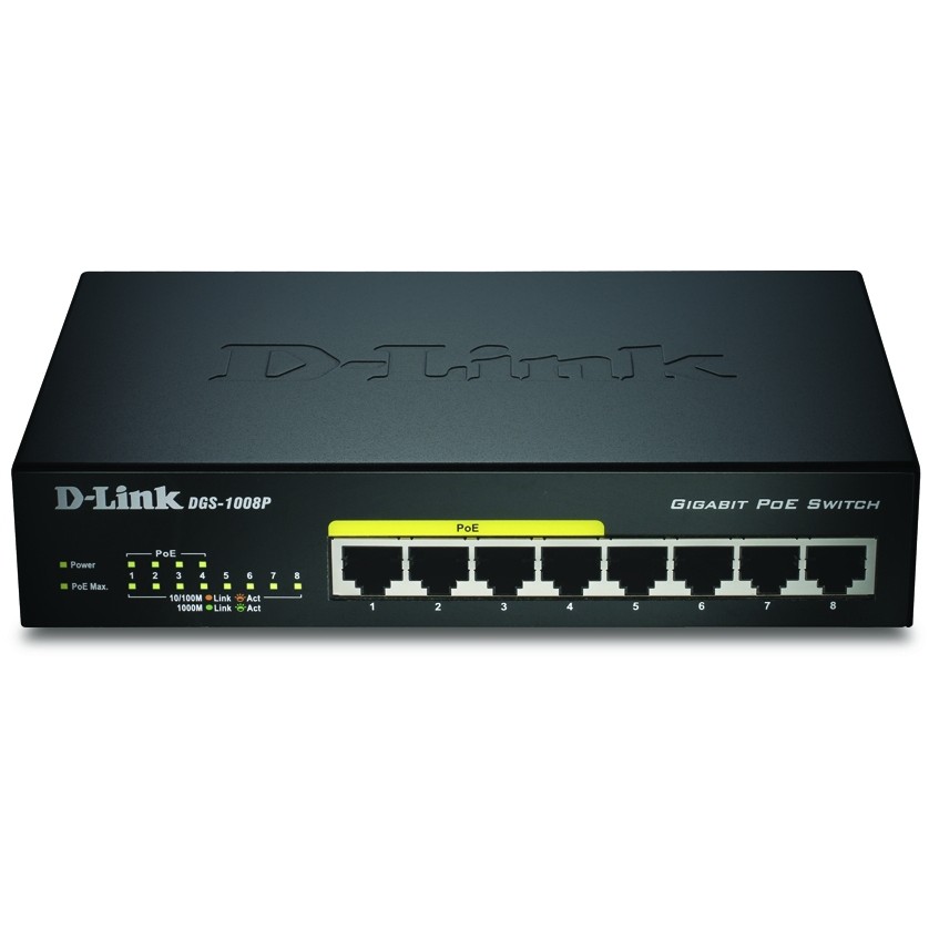 D-Link DGS-1008P/E network switch - DGS-1008P/E