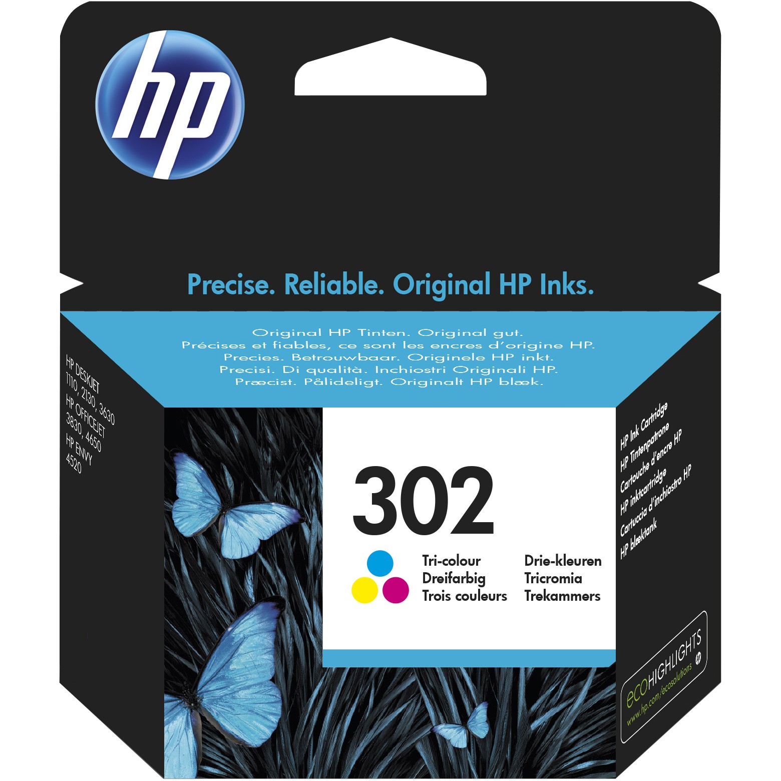 HP F6U65AE, Tinte, HP 302 Tri-color Original ink F6U65AE (BILD3)