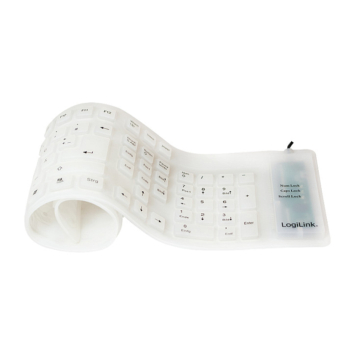 LogiLink flexible Tastatur white