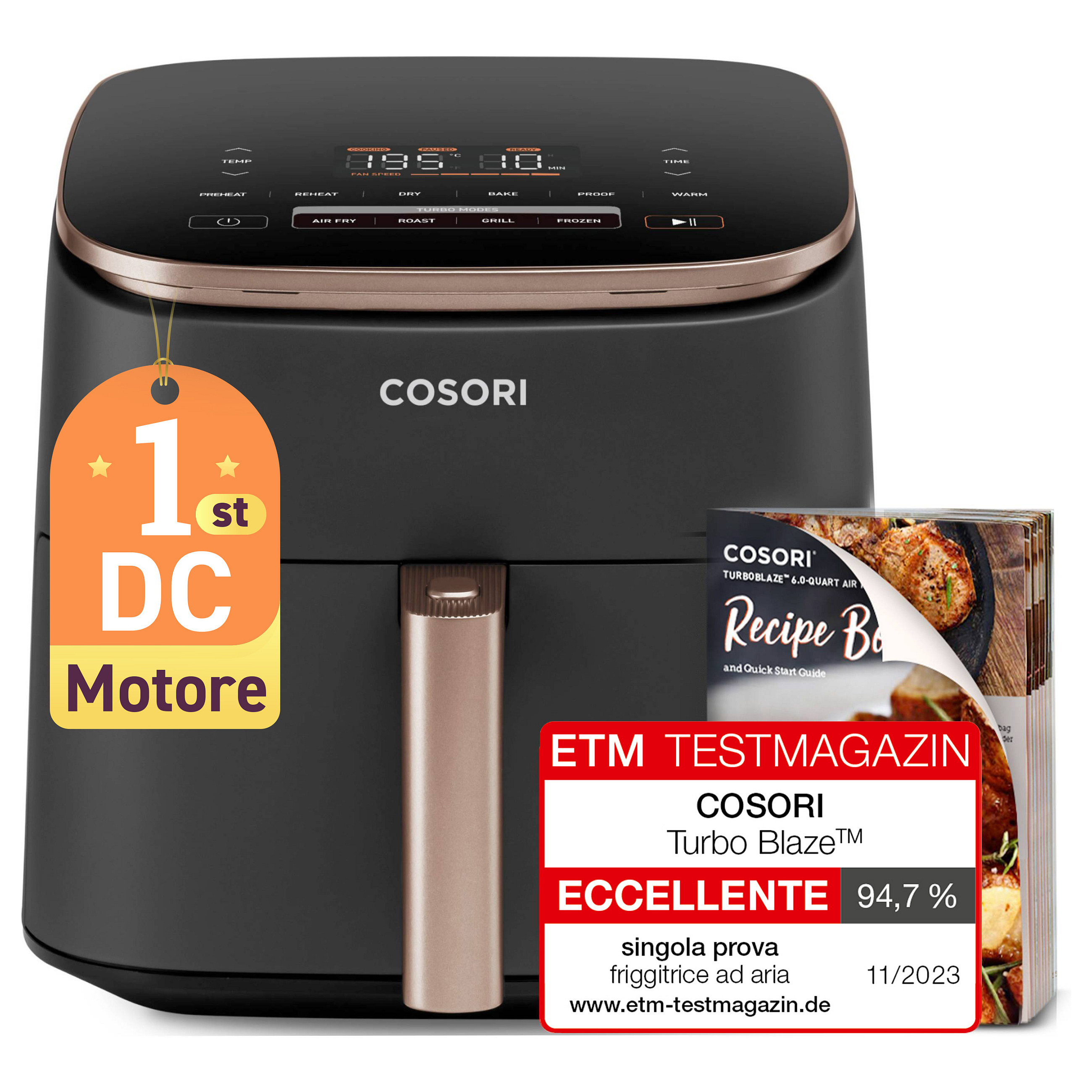 Cosori Turbo Blaze Heißluftfritteuse Schwarz