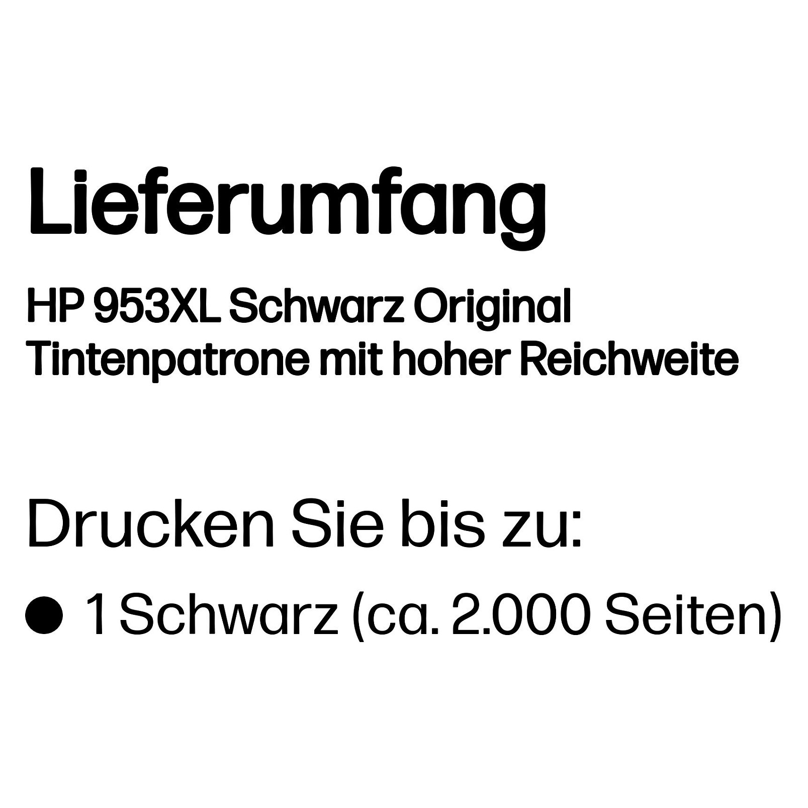 HP 953XL High Yield Black Original ink cartridge