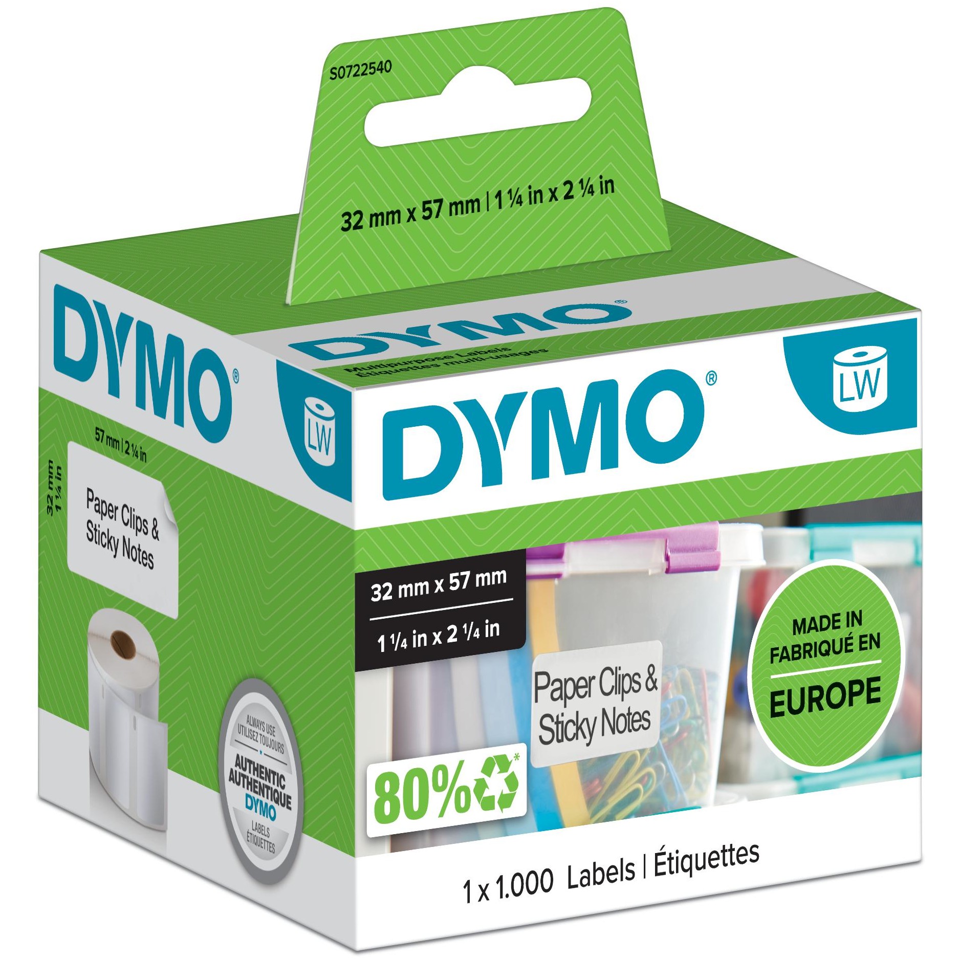 DYMO LW - Mehrzwecketiketten - 32 x 57 mm - S0722540