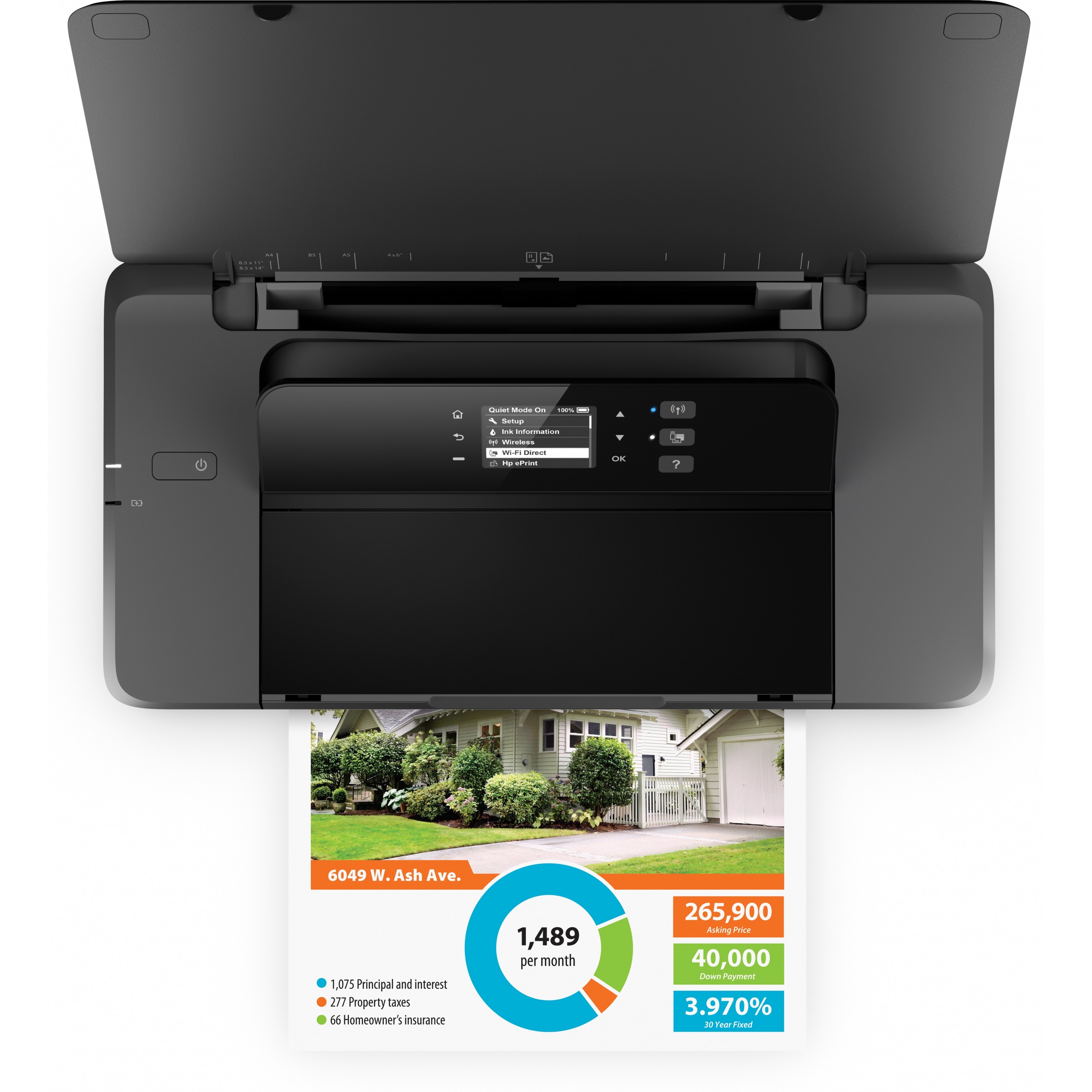 HP CZ993A#BHC, Drucker, HP Officejet 200 Mobile Printer  (BILD3)