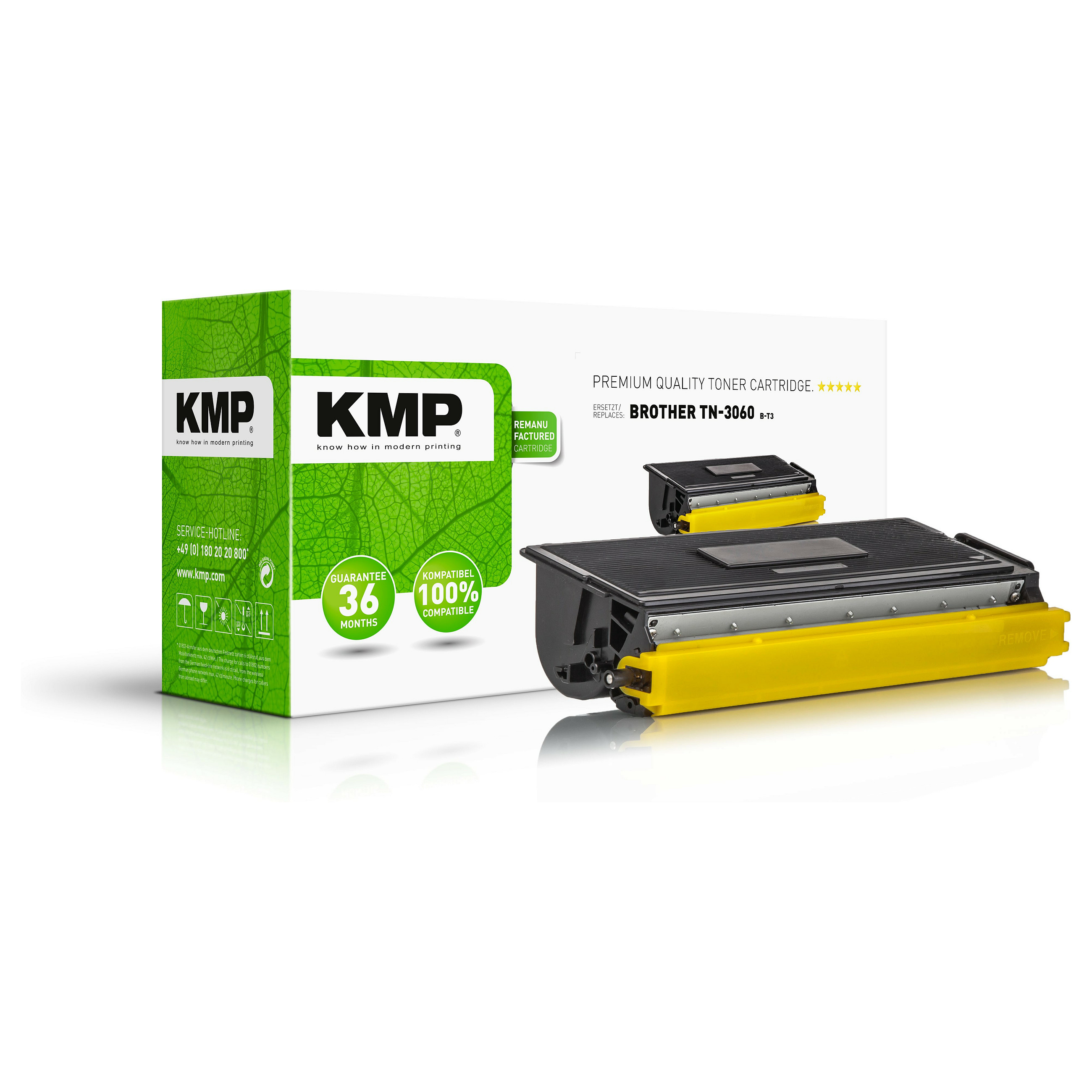 Brother TN-3060 KMP High Capacity BK Tinte Kompatibel