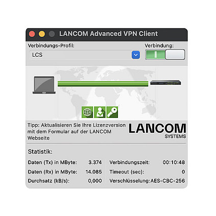 LANCOM Upgrade Advanced VPN Client (Mac. 10 Benutzer) - ESD