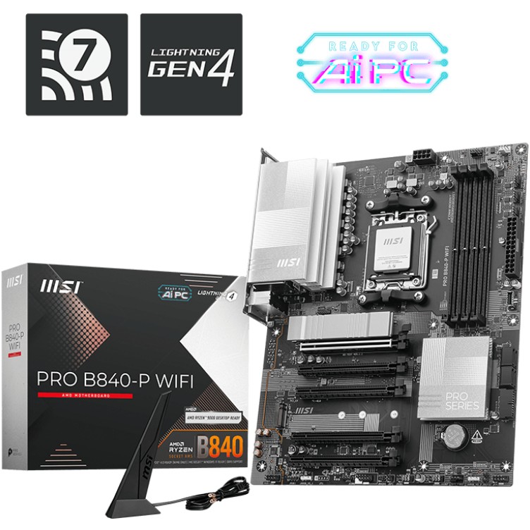 MSI PRO B840-P WIFI motherboard - 7E57-001R