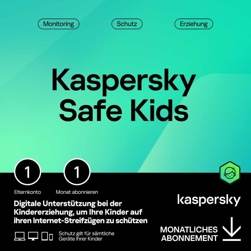 Kaspersky Safe Kids – 1 User. 1 Month - Subscription (ABO) – - KL1962GGAMI