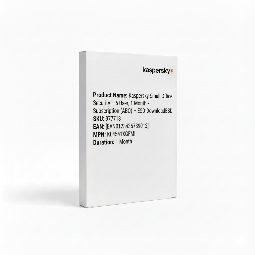 Kaspersky Small Office Security – 6 User. 1 Month - Subscription (ABO) – ESD-DownloadESD