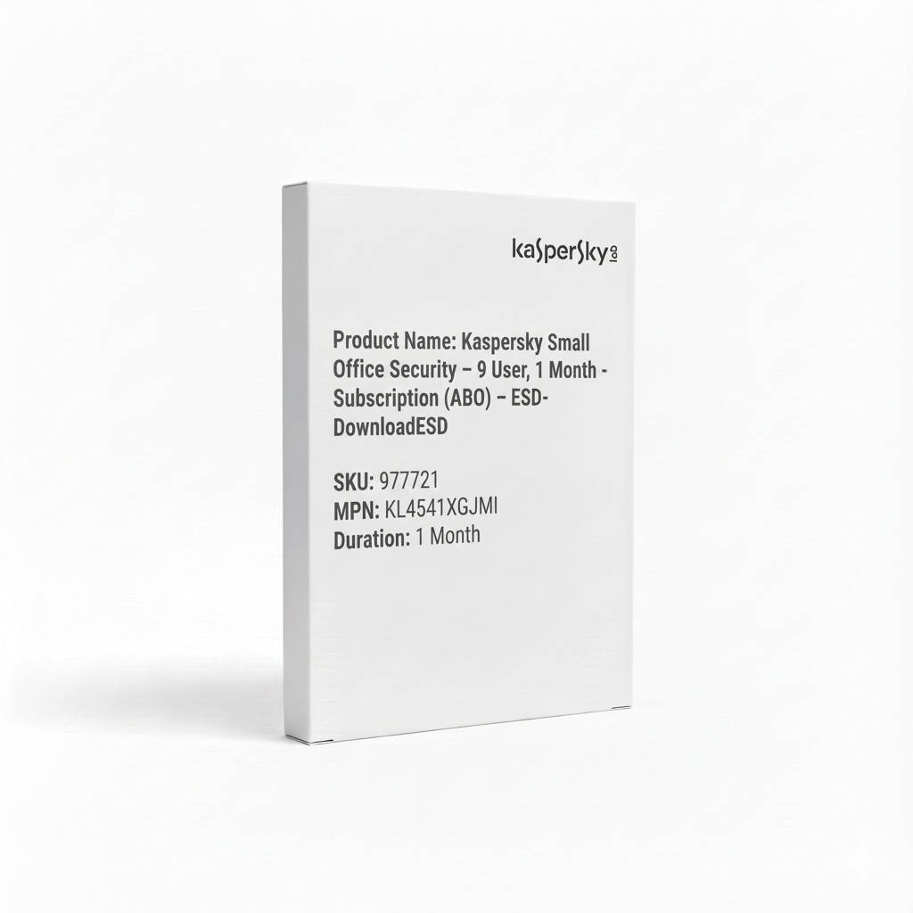 Kaspersky Small Office Security – 9 User. 1 Month - Subscription (ABO) – ESD-DownloadESD