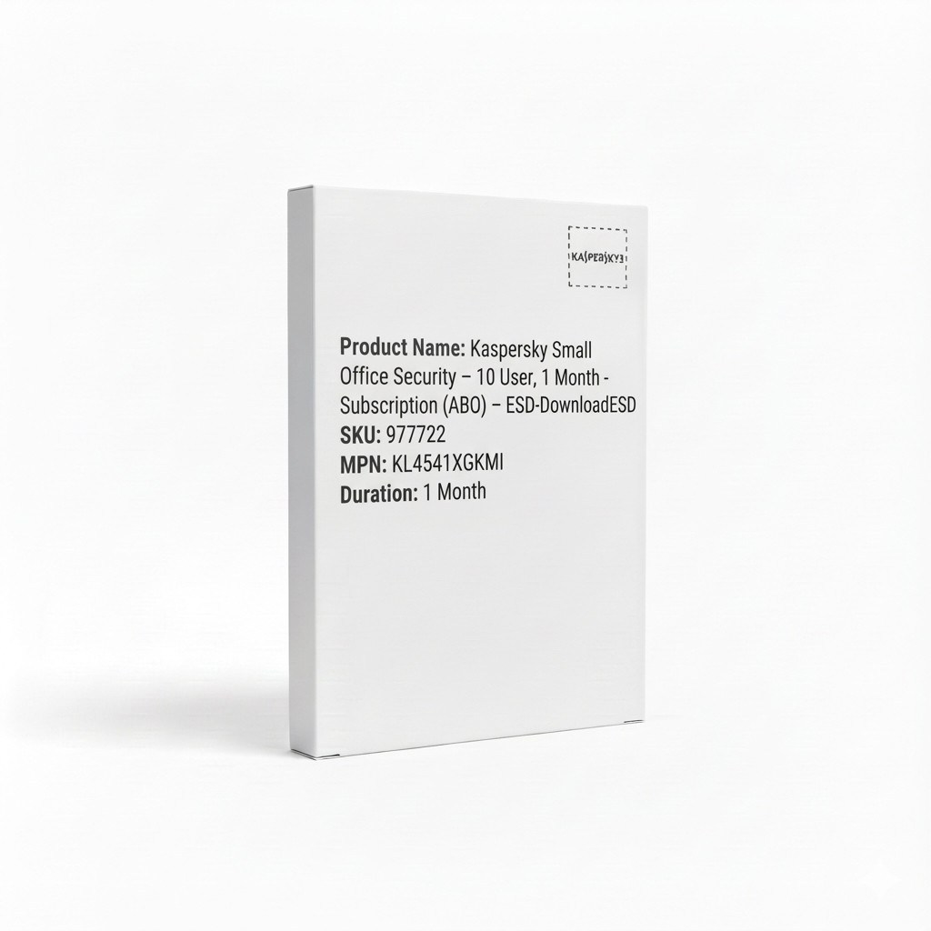 Kaspersky Small Office Security – 10 User. 1 Month - Subscription (ABO) – ESD-DownloadESD