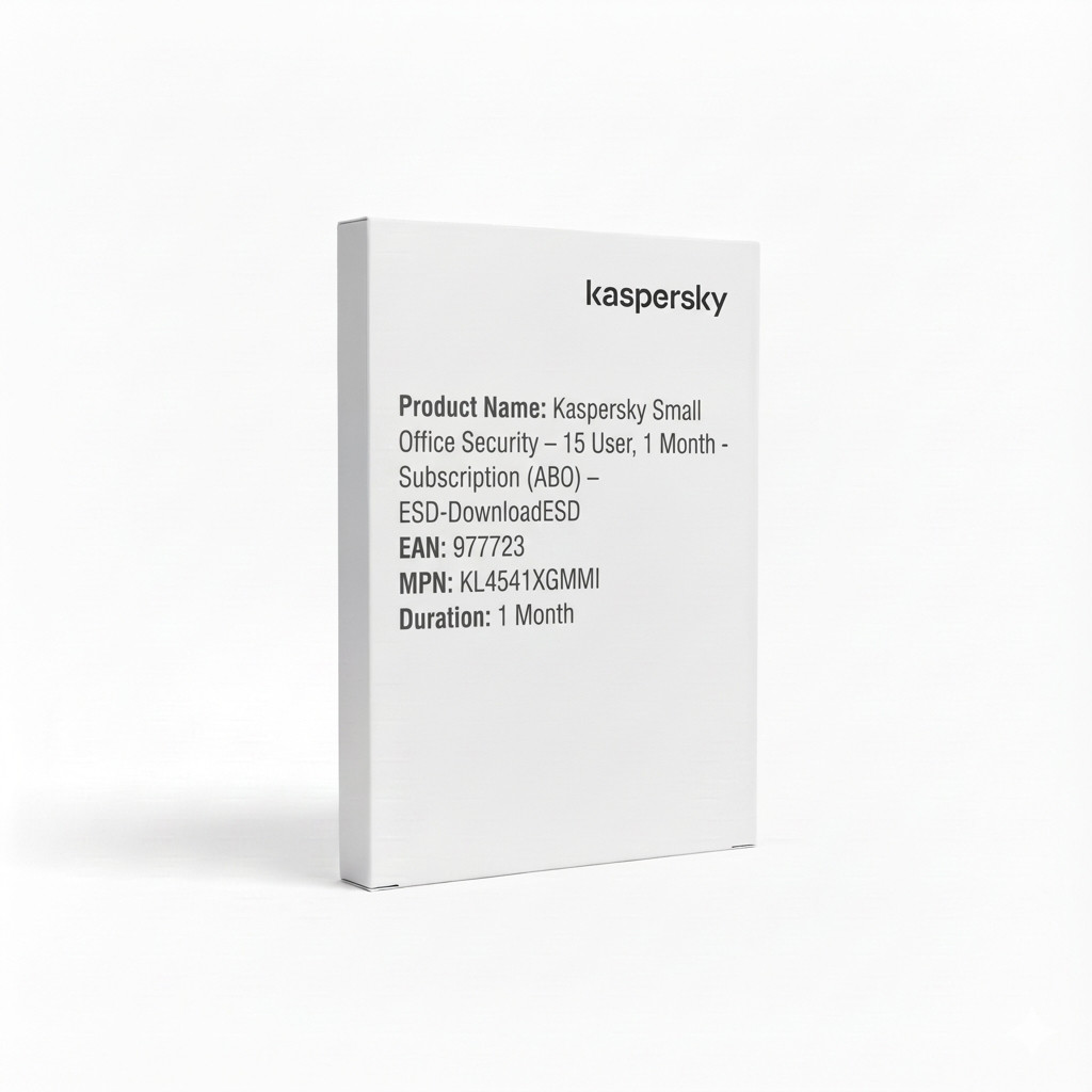 Kaspersky Small Office Security – 15 User. 1 Month - Subscription (ABO) – ESD-DownloadESD