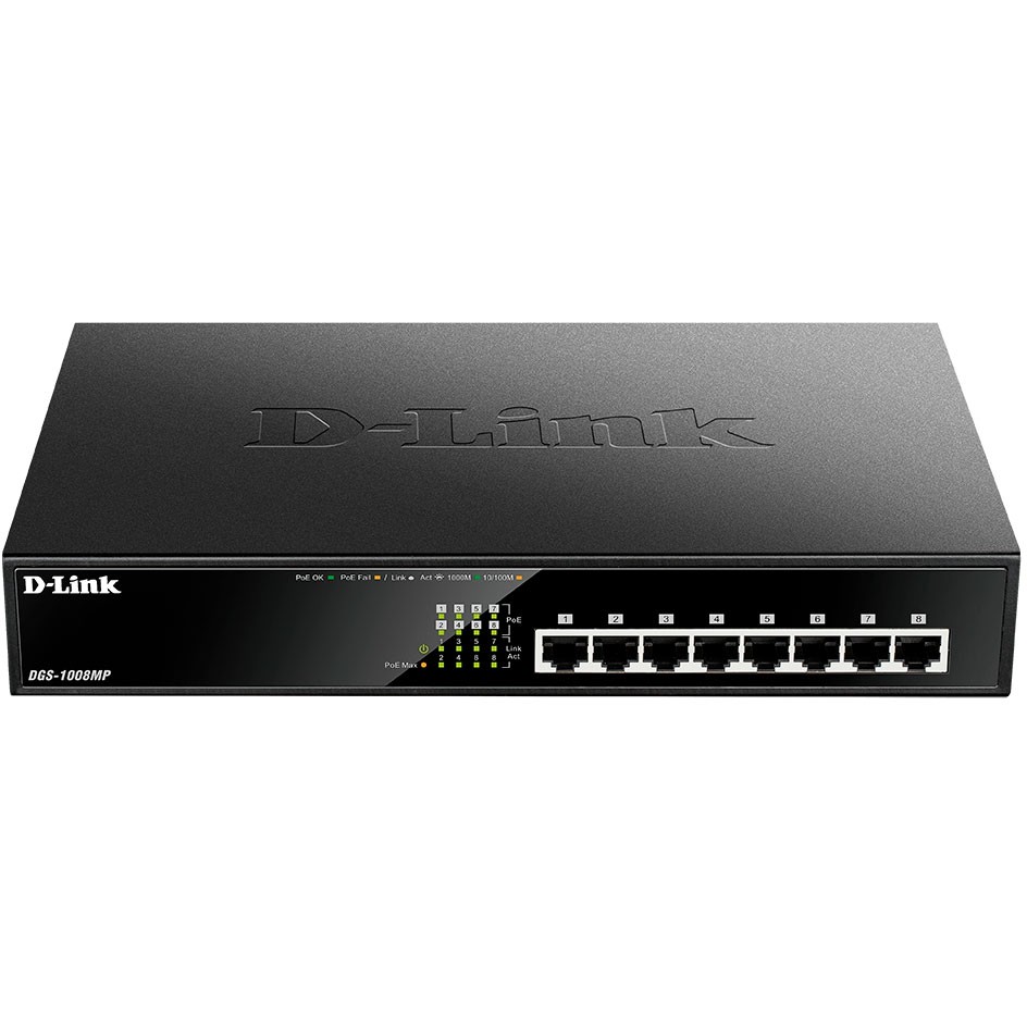 D-Link DGS-1008MP network switch - DGS-1008MP