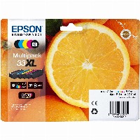 Epson Tinte 33XL C13T33574011 5er Multipack (BKMCY/Schwarz Foto) bis zu 650 Seiten