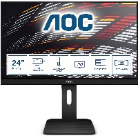 61cm/24″ (1920x1200) AOC Pro-line X24P1 16:10 4ms HDMI DVI DisplayPort VGA VESA Pivot Speaker Full HD Black