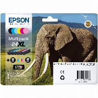 Epson Tinte 24XL C13T24384011 6er Multipack (BKMCY/Hellmagenta/Hellcyan) bis zu 740 Seiten