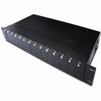 DIGITUS Medienkonverter Chassis 2HE 14-Slots schwarz