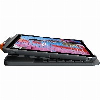 Logitech Slim Folio Bluetooth Tastatur und Schutzhülle iPad 7./8. Generation grey QWERTZ DE